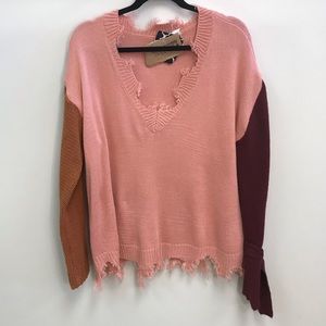 Custom distressed sweater